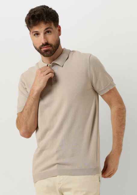 Zand PURE PATH Polo KNITTED SHORTSLEEVE POLO BUTTON UP WITH CHEST EMBROIDERY - large