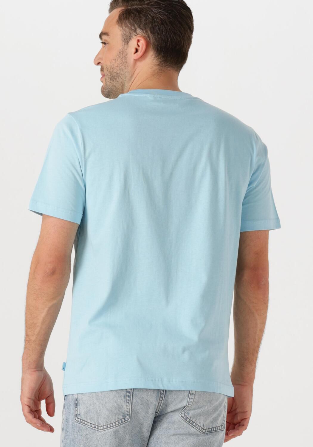 SHIWI Heren Polo's & T-shirts Men Liam Regular T-shirt Paradise Blauw