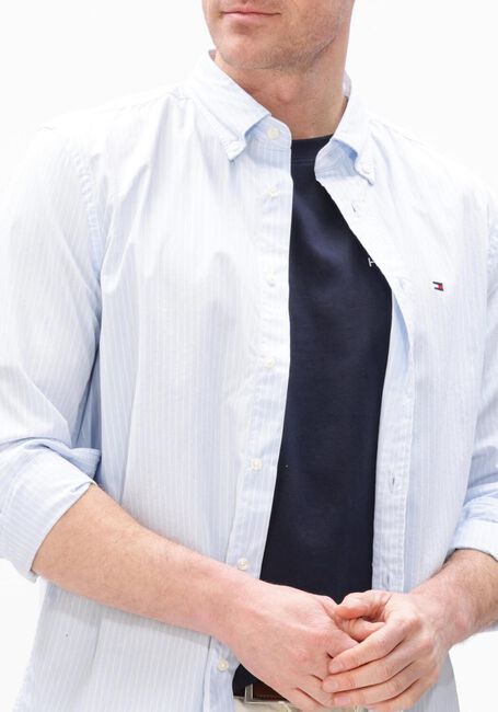 Lichtblauwe TOMMY HILFIGER Casual overhemd CORE HAIRLINE POPLIN RF SHIRT - large