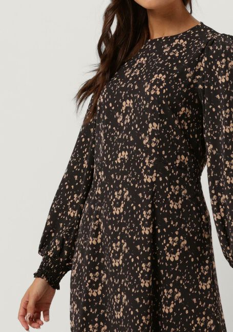 Bruine NEO NOIR Midi jurk VIKA MIX TEXTURE DRESS - large