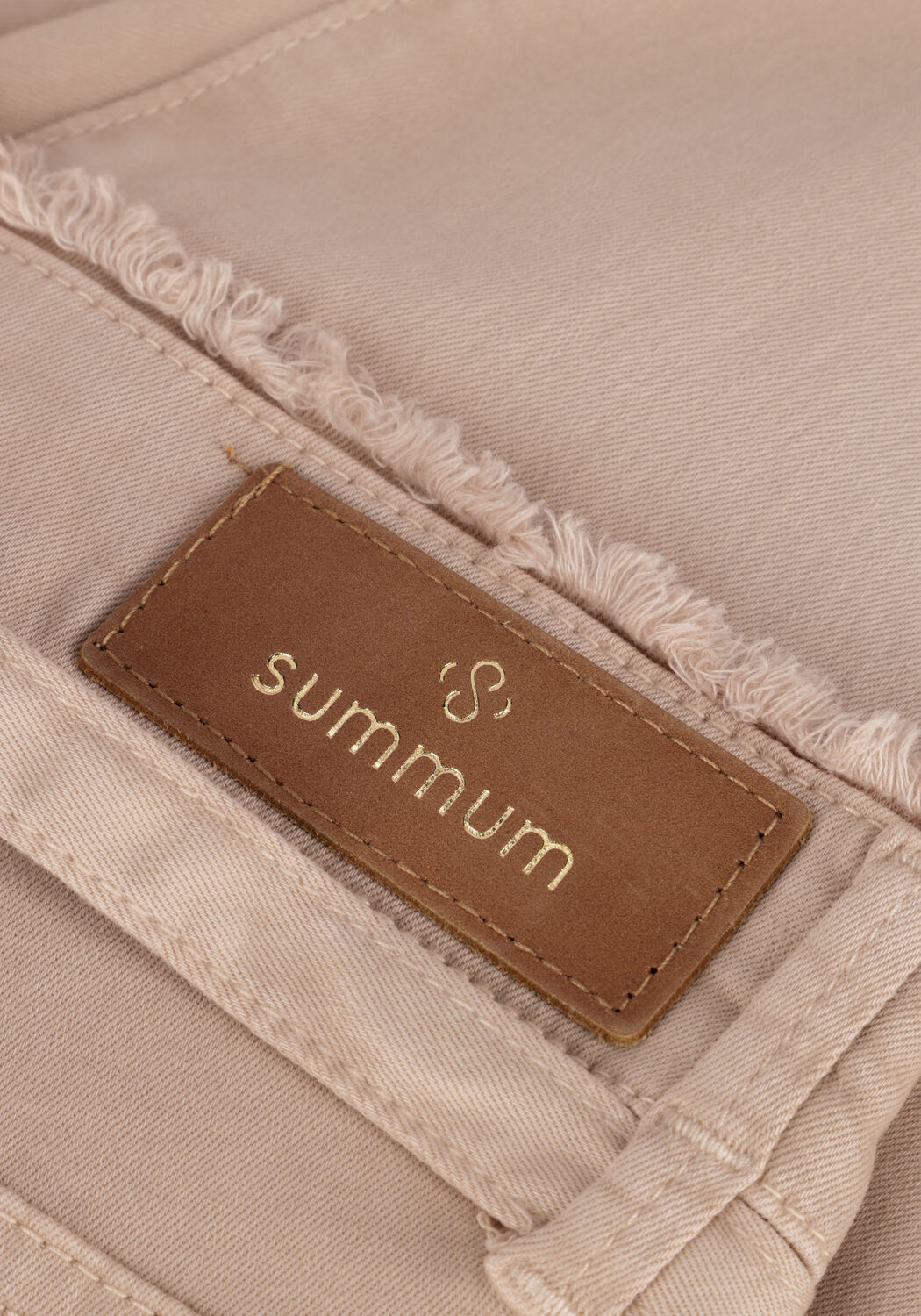 Bruine SUMMUM Straight leg jeans TAPERED PANTS FINE TWILL - large