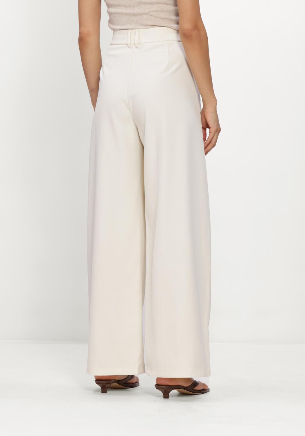 Ecru NEO NOIR Wijde broek MASSIE STRUCTURE PANTS - large