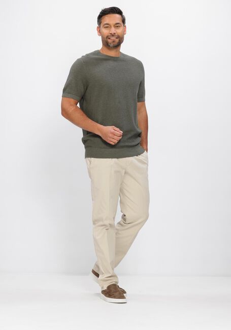 Groene PROFUOMO T-shirt T-SHIRT CREW NECK COTTON LINEN - large