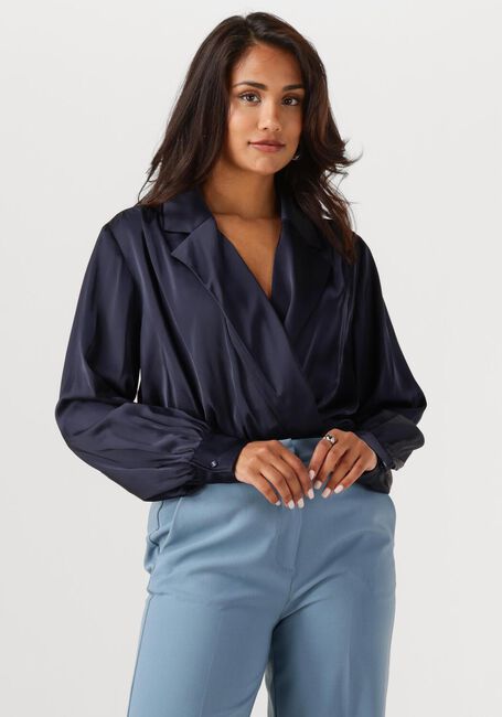 Donkerblauwe ANOTHER LABEL Blouses DANAI TOP L/S - large