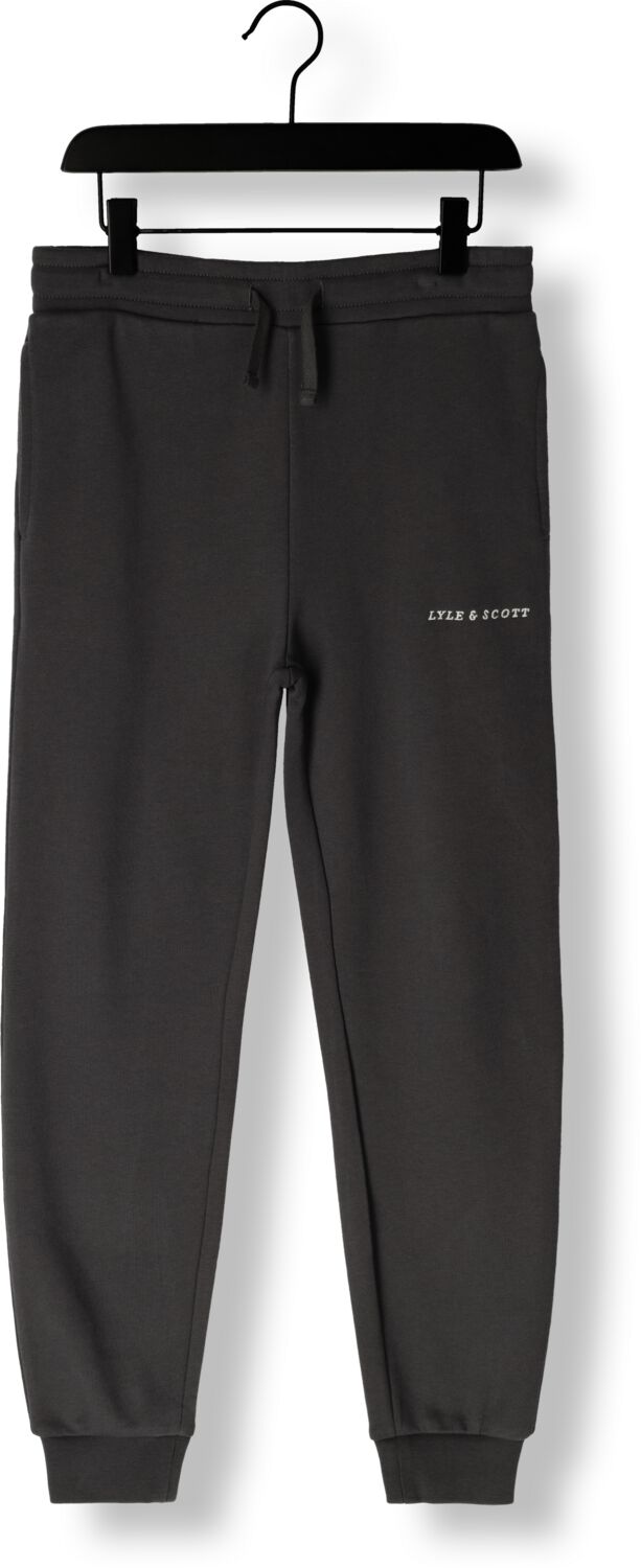 LYLE & SCOTT Jongens Broeken Script Embroidered Sweatpant Antraciet