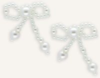 Witte NOTRE-V Oorbellen EARRINGS BOW PEARLS Witte NOTRE-V Oorbellen EARRINGS BOW PEARLS - medium