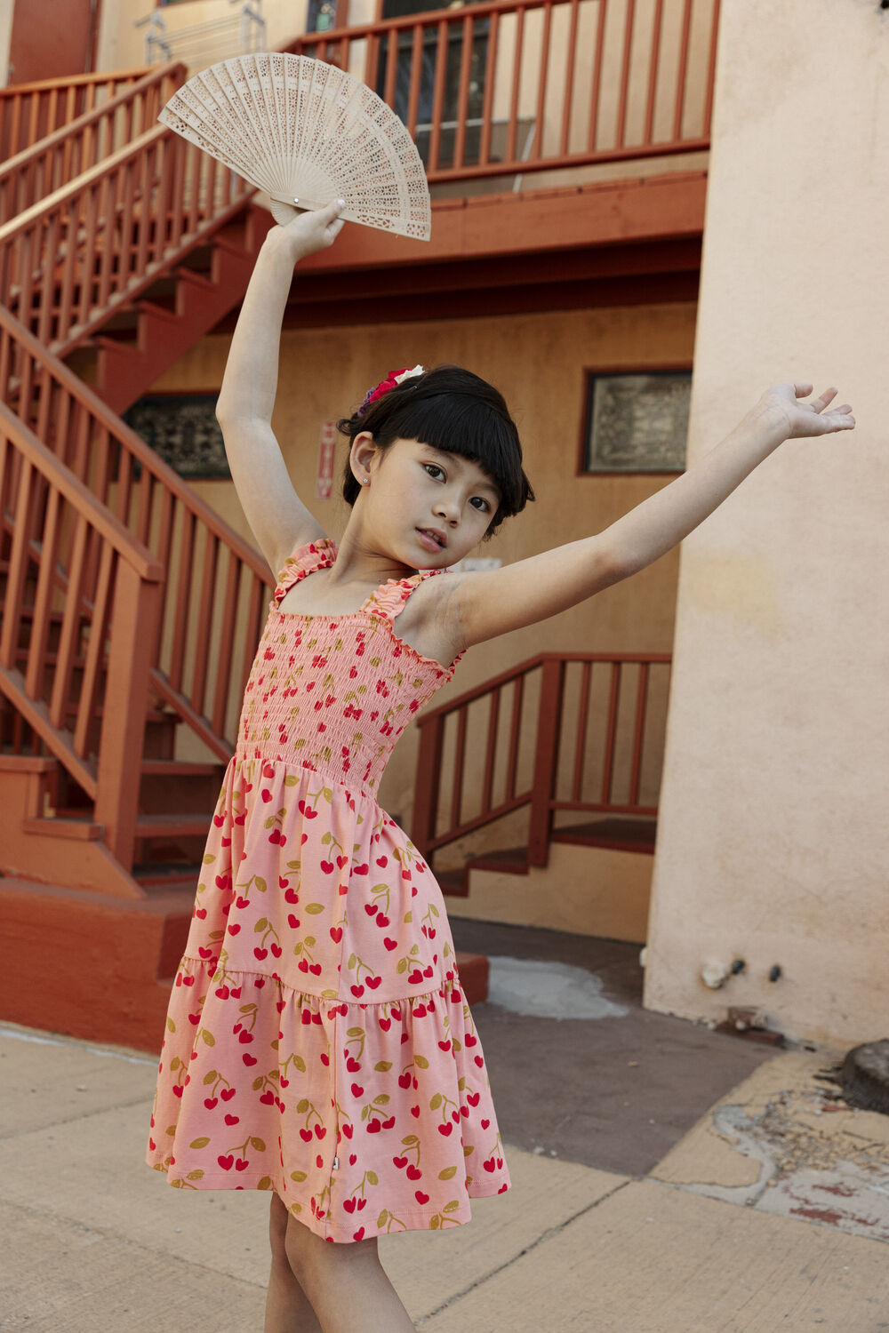 Koraal AMMEHOELA Midi jurk HAILEY - large