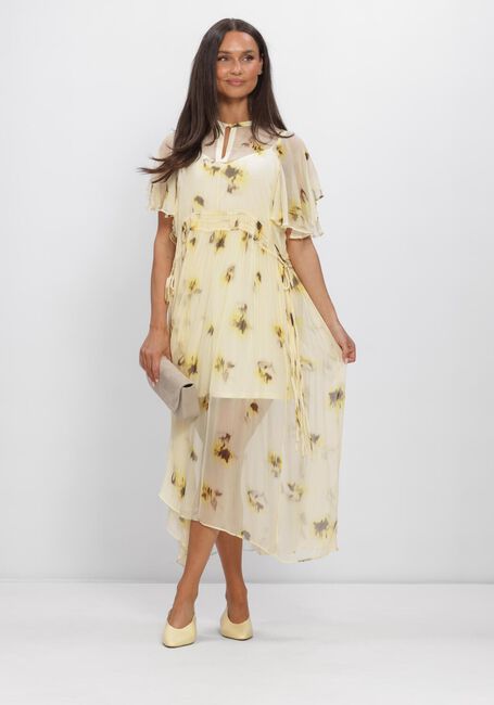 Gele SECOND FEMALE Midi jurk MIRAGE DRESS - large
