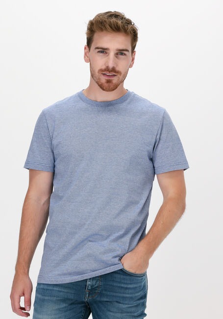 Blauwe SELECTED HOMME T-shirt NORMANI180 MINI STRIPE - large