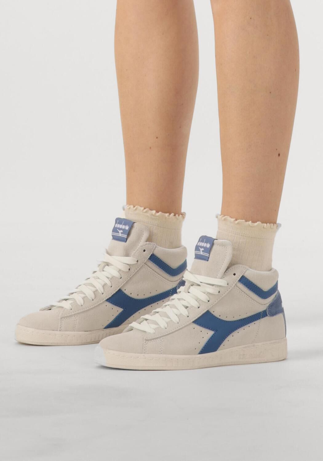 Witte DIADORA Hoge sneakers GAME L HIGH SUEDE WAXED - large