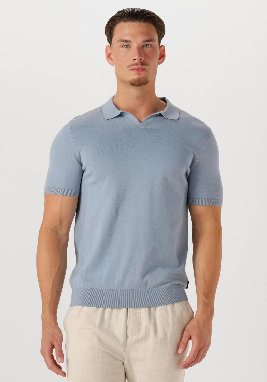 SAINT STEVE Heren Polo's & T-shirts Sean Lichtblauw