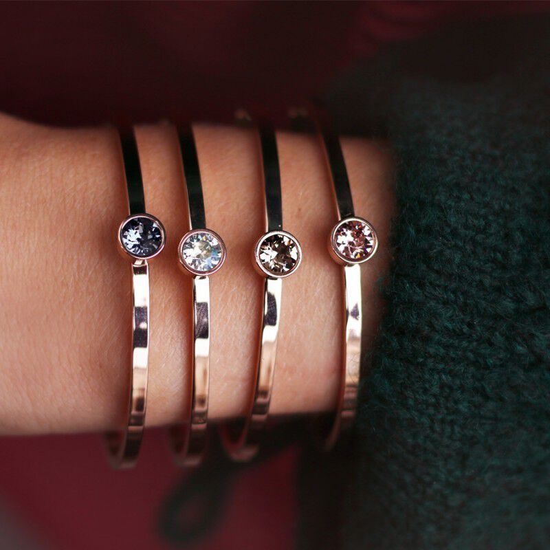 Zilverkleurig MY JEWELLERY Armbanden LITTLE STONE BANGLE - large