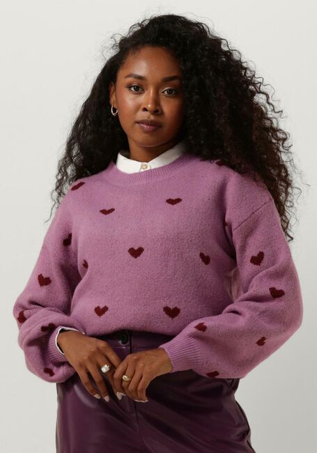 Paarse YDENCE Trui KNITTED SWEATER LUV - large