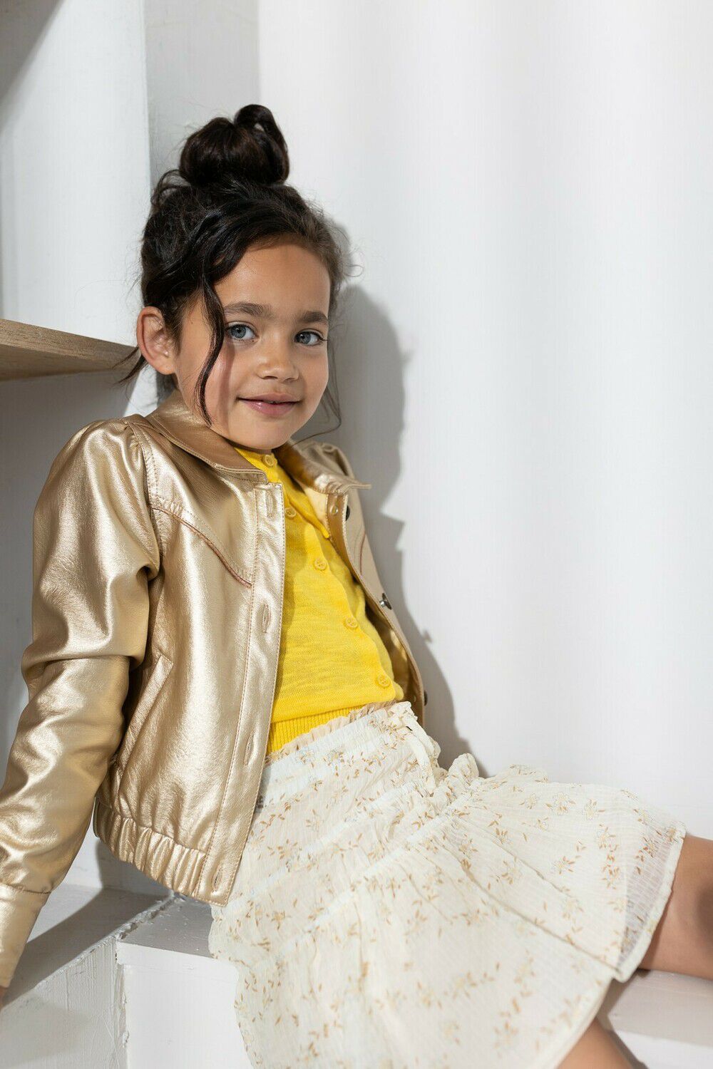 Gouden LIKE FLO Leren jas IMI LEATHER JACKET - large