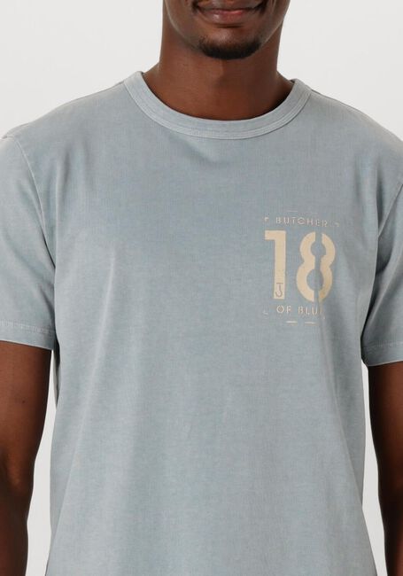 Lichtblauwe BUTCHER OF BLUE T-shirt ARMY 18 STENCIL TEE - large