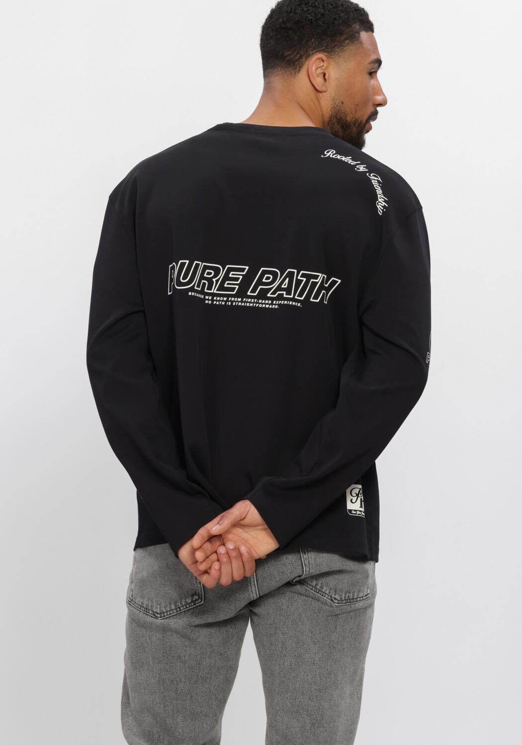 Zwarte PURE PATH T-shirt UNITED LONGSLEEVE - large