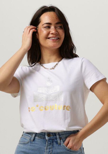 Gebroken wit CO'COUTURE T-shirt COCO METALLIC TEE - large