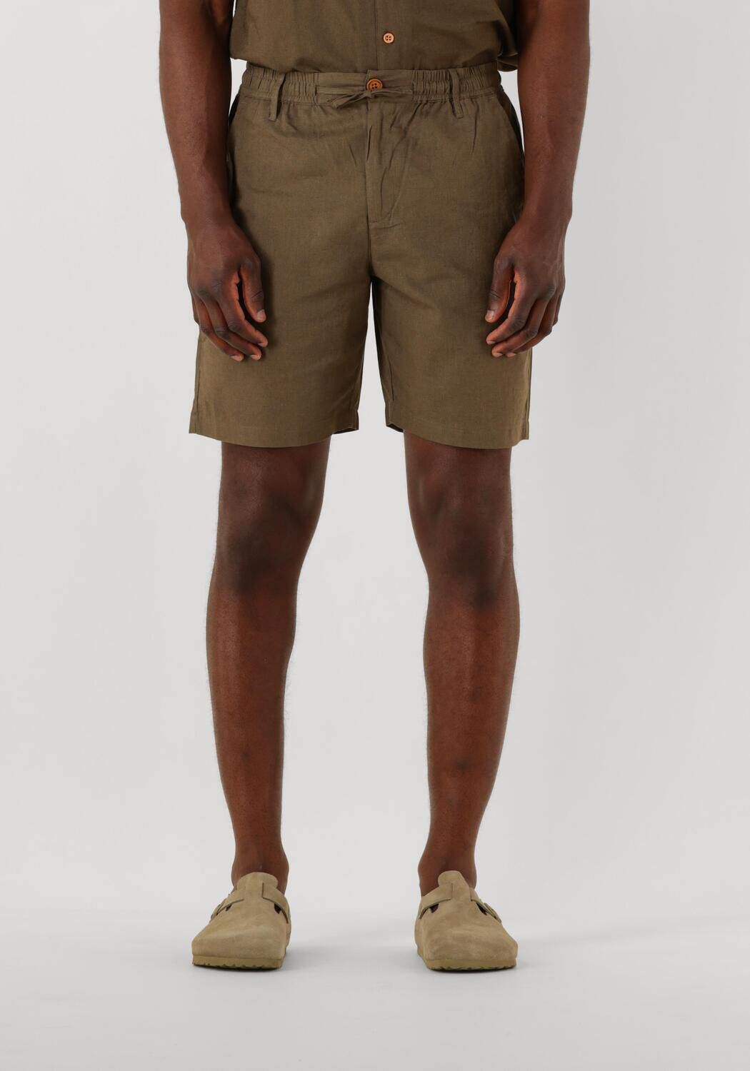ANERKJENDT Heren Broeken Aklt James Cot linen Ela Shorts Bruin