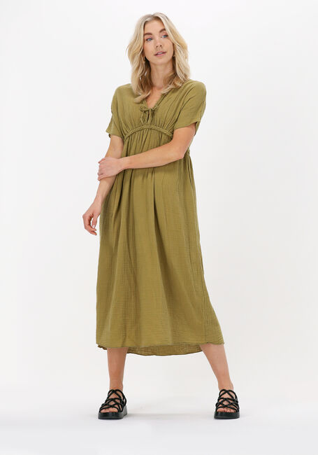 Olijf LEON & HARPER Midi jurk RIYAM TC202 PLAIN - large