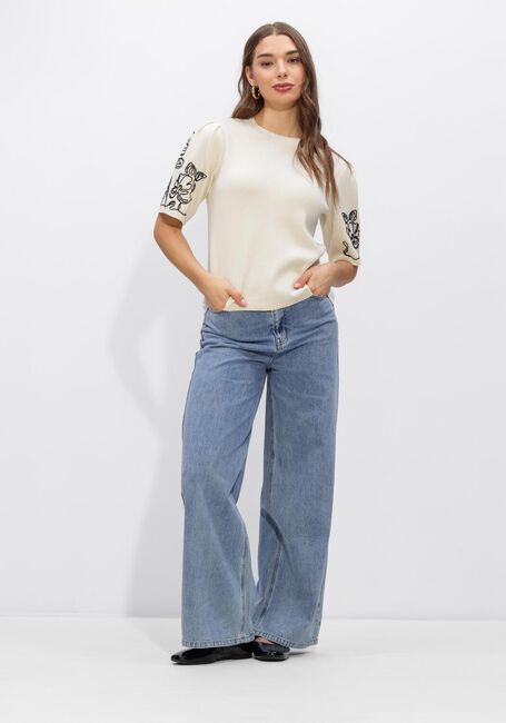 Lichtblauwe OBJECT Wide jeans OBJLUCA TRI MW WIDE LOOSE JEANS - large