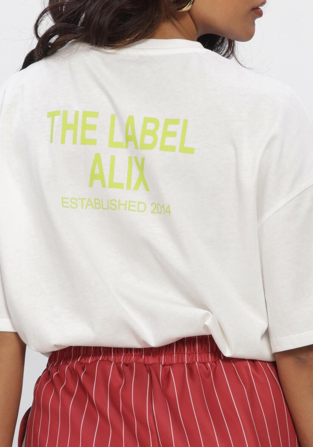 Witte ALIX THE LABEL T-shirt THE LABEL T SHIRT - large
