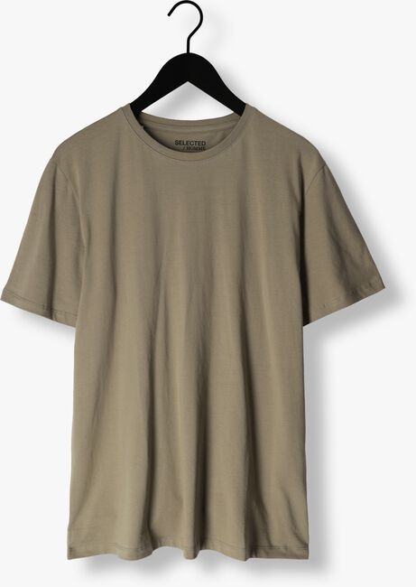 Groene SELECTED HOMME T-shirt SLHASPEN SS O-NECK TEE - large