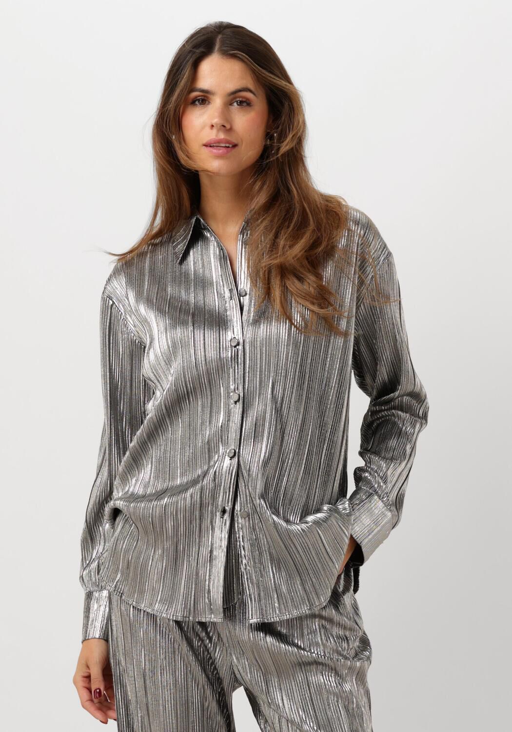 Suncoo Zilveren Linda Blouse Elegant en veelzijdig Gray Dames