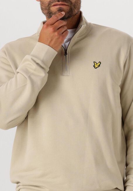 Taupe LYLE & SCOTT Sweater LOOPBACK QUARTER ZIP SWEAT - large