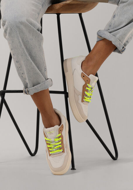 Witte CALVIN KLEIN Lage sneakers BASKET CUPSOLE FLUO CONTRAST - large
