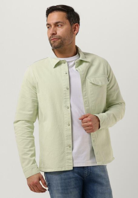 Groene PUREWHITE Overshirt TWILL OVERSHIRT WITH BIG POCKET AT CHEST - large