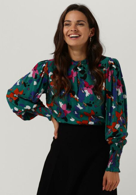Donkergroene Y.A.S. Blouses YASSPRUCE LS TOP S. - large
