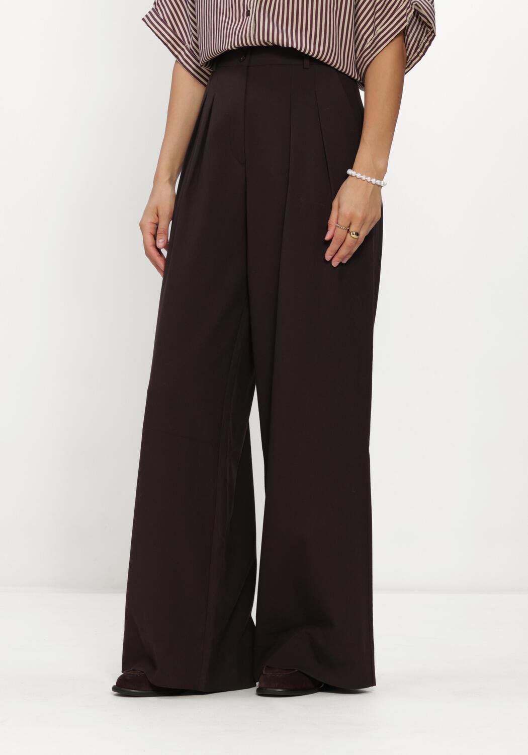 Bruine FIVEUNITS Wijde broek KAREN 285 - large
