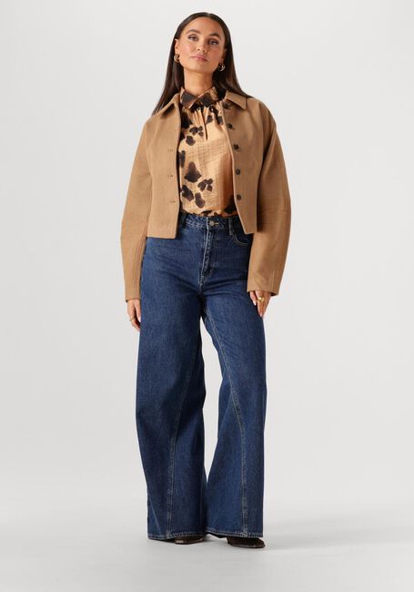 Camel MSCH COPENHAGEN Blouses MSCHNILLA ROMINA TOP AOP - large