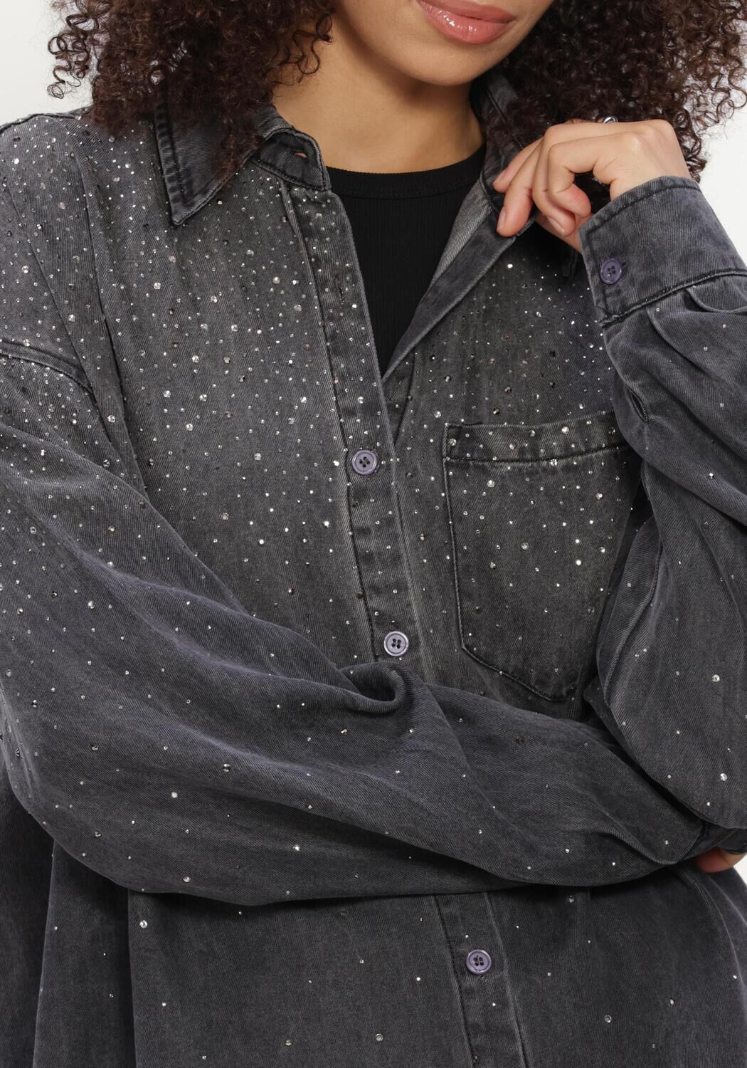 Donkergrijze STUDIO AMAYA Blouses VEA BLOUSE - large