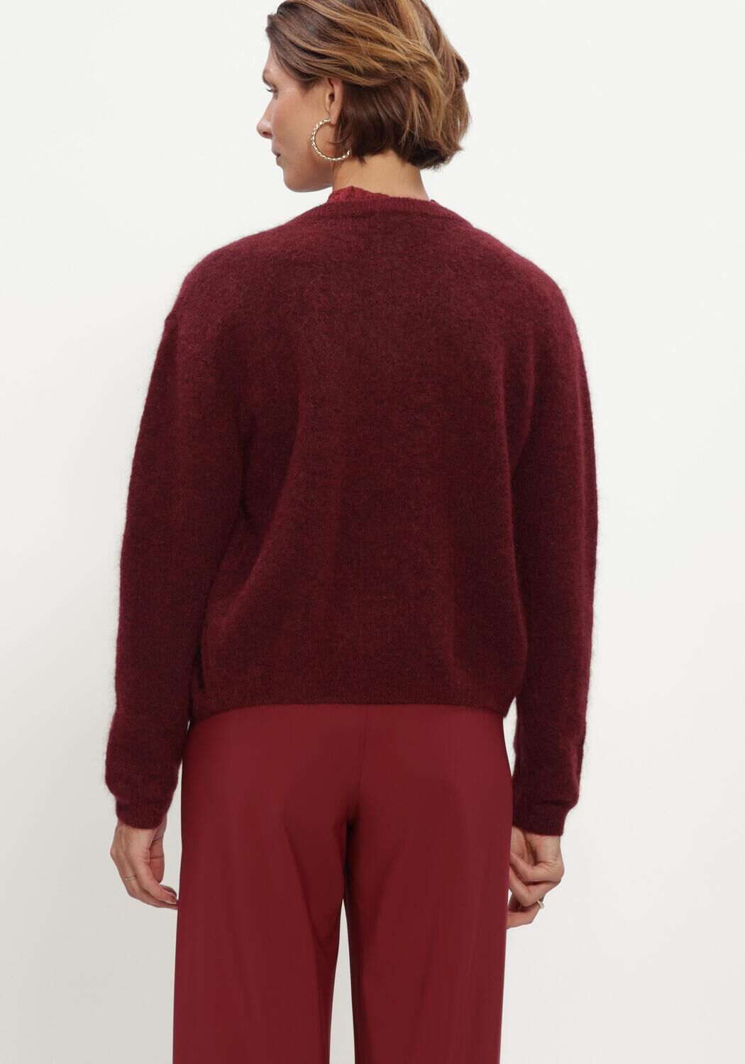 Bordeaux STUDIO ANNELOES Vest Bibi cardigan - large