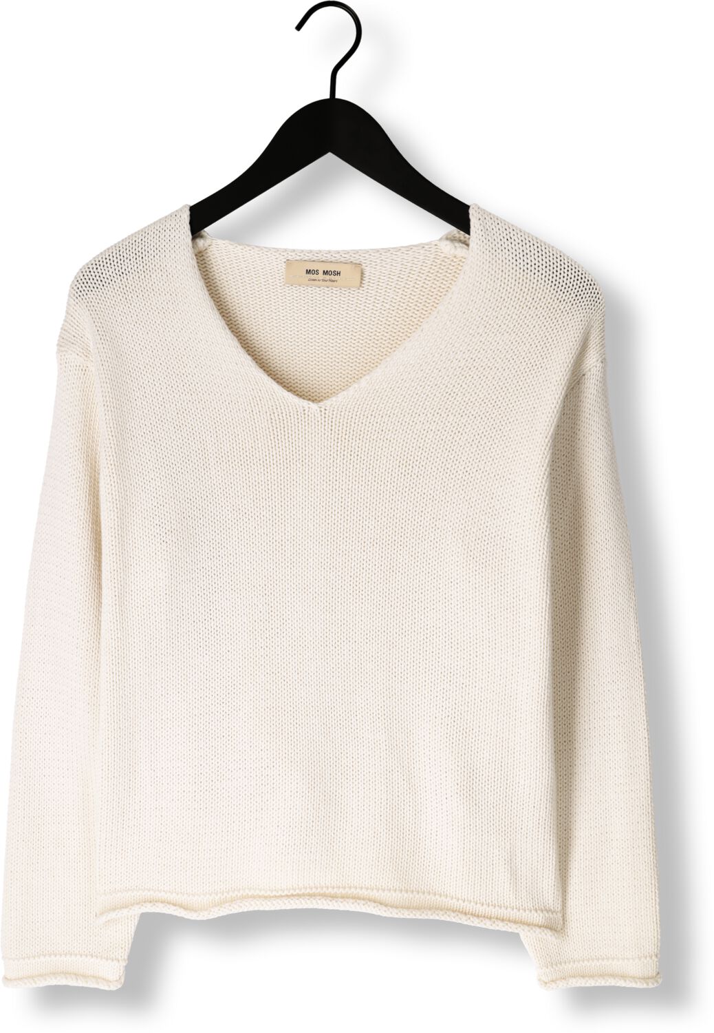 MOS MOSH Dames Truien & Vesten Mmbine Lsv-neck Knit Ecru