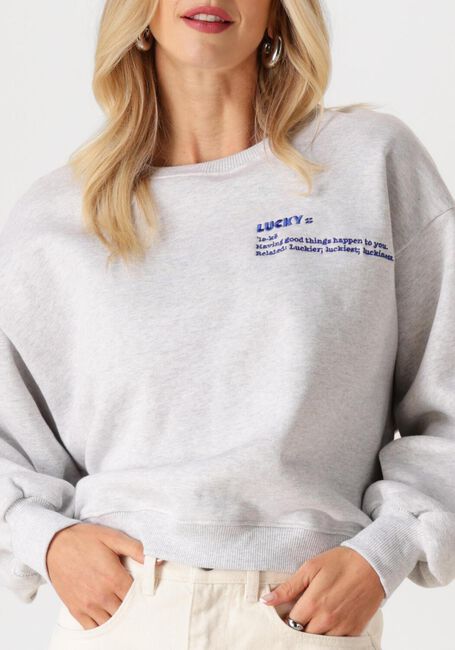 Lichtgrijze BY-BAR Sweater BIBI HEAVY SWEATER - large