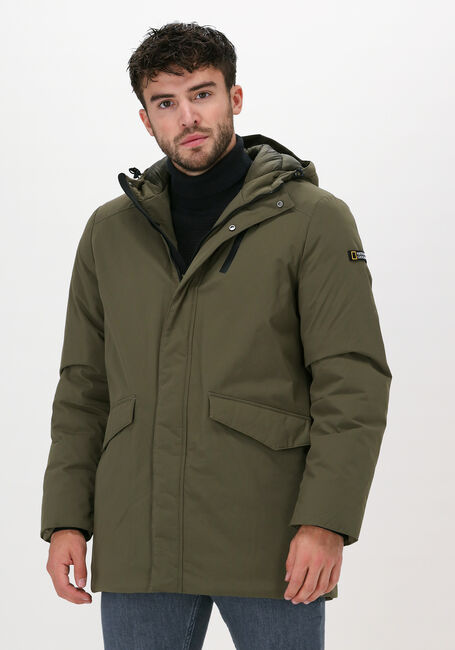 Olijf NATIONAL GEOGRAPHIC  HOODED COAT - large