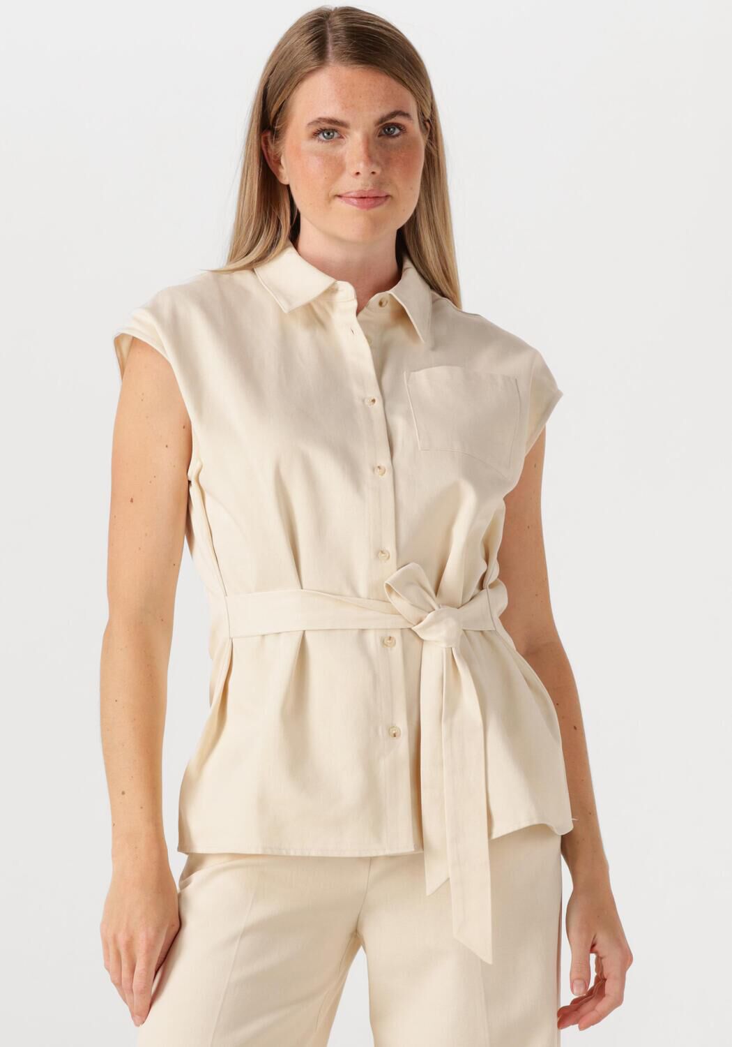 ANOTHER LABEL Dames Blouses Liliam Shirt Gebroken Wit