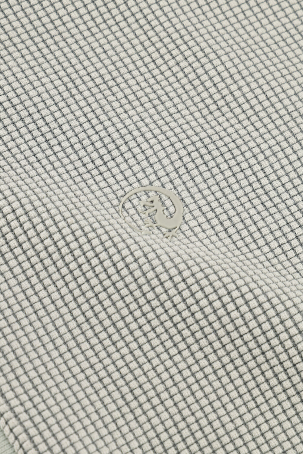 Lichtblauwe CAST IRON Polo REGULAR FIT TWO TONE WAFFLE - large