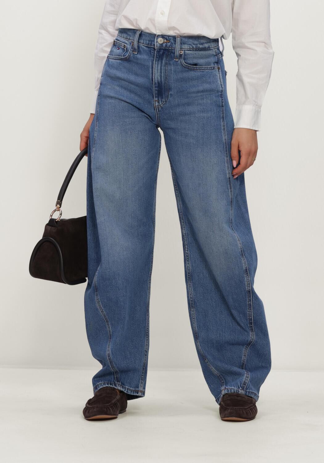 Blauwe TOMMY JEANS Wide jeans ELLA HIGH RISE BARREL BJ0133 - large
