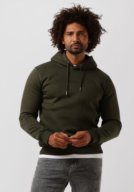 Donkergroene PUREWHITE Sweater PURE LOGO HOODIE - large