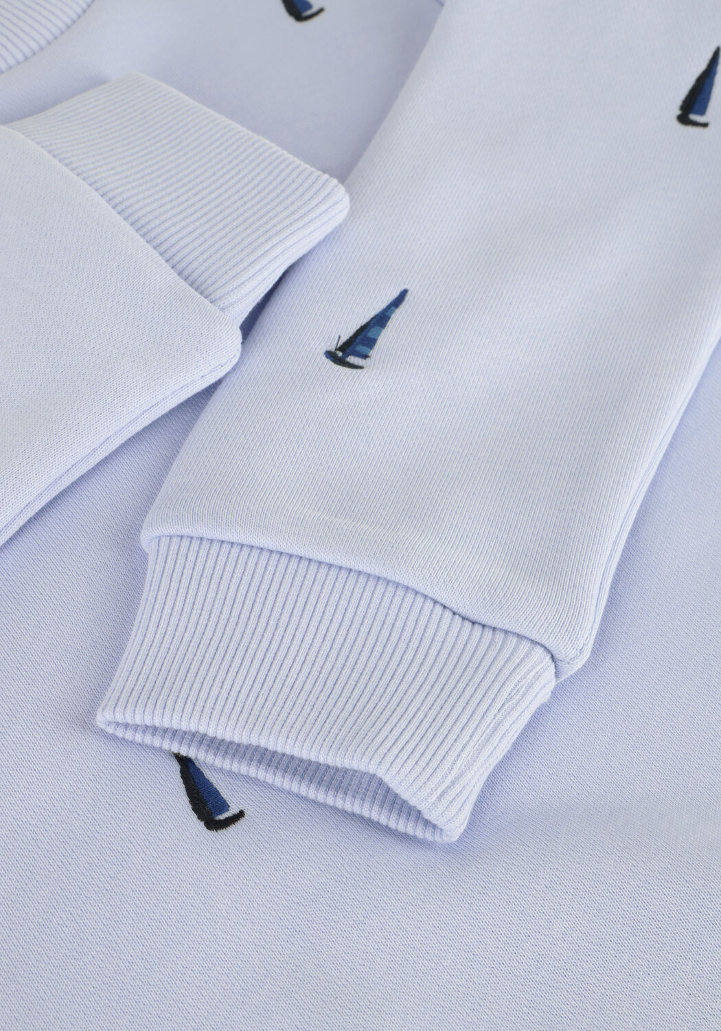 Lichtblauwe SCOTCH & SODA Sweater ALL-OVER EMBROIDERY SWEATSHIRT - large