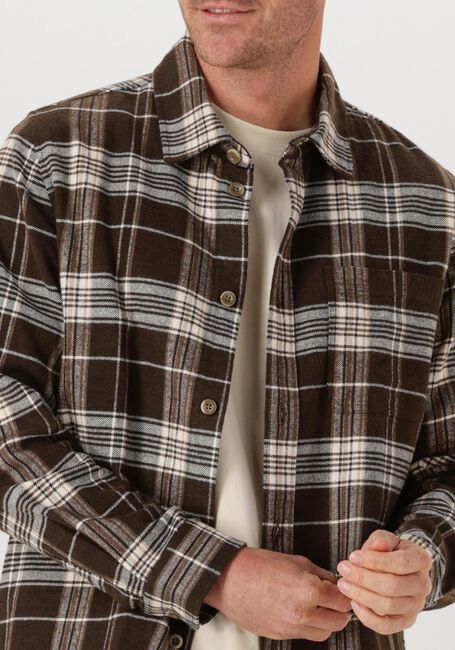 Taupe LES DEUX Overshirts LENNON CHECK OVERSHIRT - large