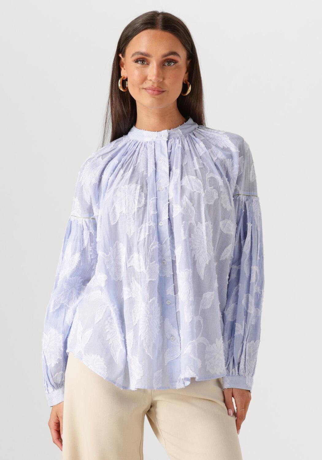 MES DEMOISELLES Dames Blouses Thea Lichtblauw