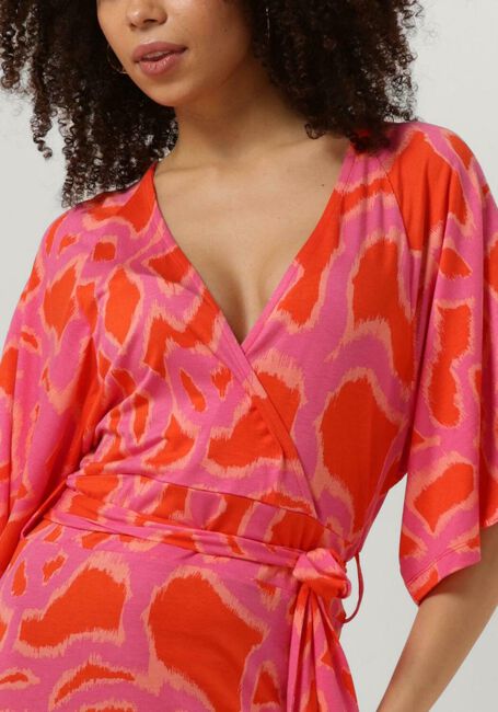 Oranje SUMMUM Midi jurk DRESS LOSSE IKAT - large