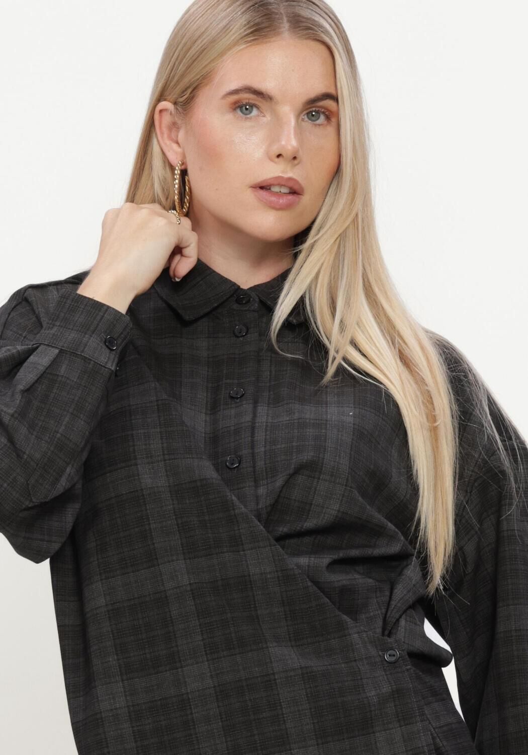 Antraciet OBJECT Blouses OBJDIENA L/S RE SHIRT - large