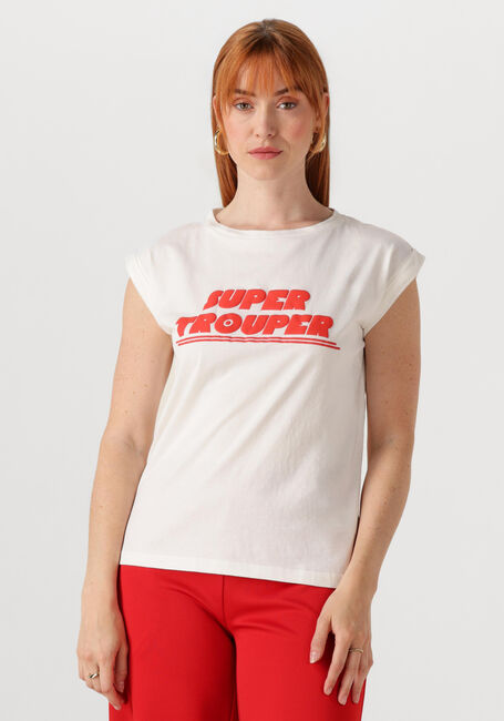 Witte BY-BAR T-shirt THELMA SUPER TROOPER FLOCK TOP - large
