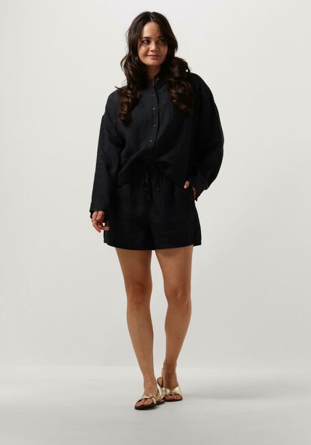 Zwarte SELECTED FEMME Broeken SLFLINNIE MW LINEN SHORTS - large