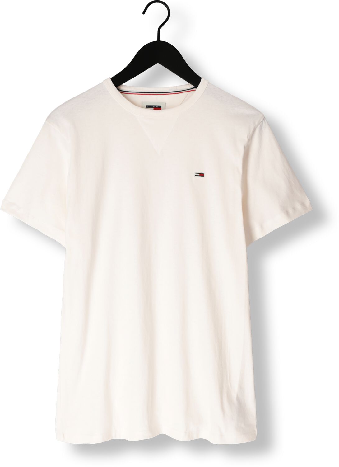 TOMMY JEANS Heren Polo's & T-shirts Tjm Slim Rib Detail Tee Wit